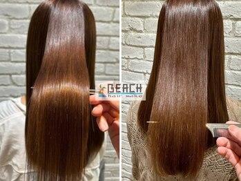 ビーチ ヘア メイク 綱島店(BEACH hair make)の写真/【ノンアルカリ縮毛矯正+カット￥15700】作り込み過ぎない柔らかなストレートに!ダメ-ジレスも◎[綱島駅3分]