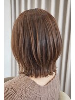 サイクル(CYCLE)&nbsp;着物ヘア/ダークアッシュ/ミディアムレイヤーカット/伊勢崎
