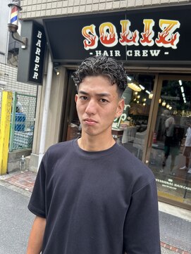 ソリズ ヘア クルー 池袋(SOLIZ HAIR CREW) ホワイトメッシュ×極道パーマk