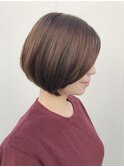 ナチュラル前下がりショートボブ【Ruufus恵比寿渋谷】