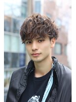 ネイビー(NAVY)&nbsp;フェザーマッシュくせ毛風パーマツイストパーママッシュ