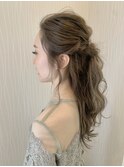ハーフアップアレンジ