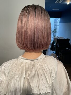 トレス(TRESS) シャドールーツボブ　ピンクベージュ　ピンクカラー