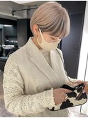 my27_マッシュショートミルクティー×顔周りローライト/Wカラー