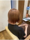 裾カラー/オレンジベージュ