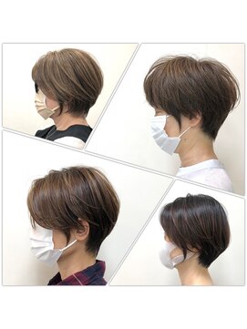 テルミークリニカルデザイン 北千里 ショートカット襟足短め長めショートボブ40代50代