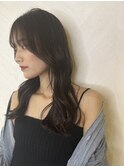 韓国前髪顔周りロング×デザインカラー[心斎橋/髪質改善]