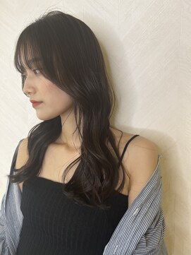 ロンド ストラーダ 心斎橋(Lond strada) 韓国前髪顔周りロング×デザインカラー[心斎橋/髪質改善]