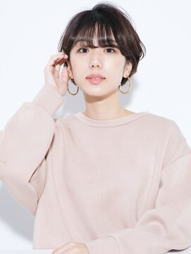 デイジー インデックスヘア 大島店(DAISY index hair) ショートパーマ薄めバング暖色カラーくすみカラー横顔美人