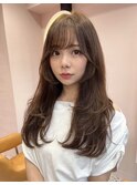 顔まわりレイヤーカット/ワンカールで決まる/韓国ヘア