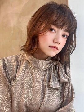 アグ ヘアー クロマ 黒崎店(Agu hair chroma) 《Agu hair》エアリーくびれロブ×numberA.ケアオイルスリーク