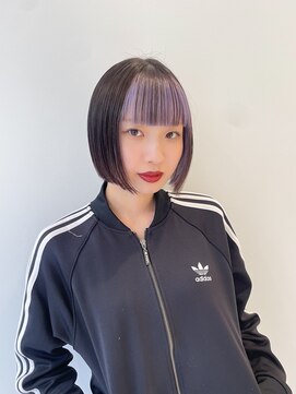 ハイブ 金沢(Hive) ミニボブインナーカラースタイルペールパープル
