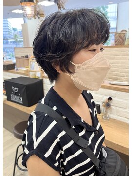 ソソ(soso) 【soso 伊勢田】丸みショート×パーマ【横浜/ブリーチ】