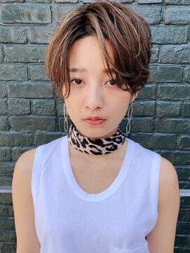 ロシェ 横浜店(loche) ウェットヘア オリーブベージュ×前髪ショート×横浜