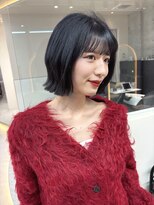 ロンドメリア 天神大名店(Lond Melia) 小顔に見せるヘア/ワンレン/ボブウルフ/ネビージュ/黒髪カタログ