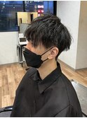 Men'sスタイル/ニュアンスパーマ×アッシュブラック