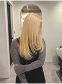 抜きっぱなしブリーチロングレイヤー