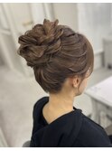 結婚式お呼ばれ高めヘアセット