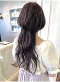 福山人気くらげロングウルフラベンダーカラー20代30代艶髪丸み
