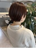 【marfe】髪質改善カラー＿ピンクブラウン＿ショートボブ＿艶髪