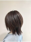 ウルフカット×立体感ハイライト