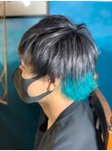 毛先ブルーカラー