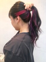 フロート 小阪店(float) インナーカラー_マロンベージュ Aラインボブ かきあげ