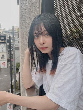 サロンドミルク 原宿(salon de MiLK) 【salon de MiLK 原宿】裾カラー×サニーオレンジ