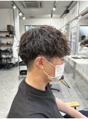 ツイストスパイラル 波巻きパーマ