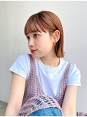 大人ショートボブ前髪あり切りっぱなしボブ外ハネ丸顔絶壁K0728