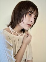 ピズムハク(PISM hak)&nbsp;ウルフレイヤーボブウルフ/ミルクチョコレート/タイトストレート