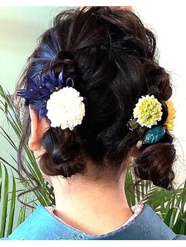 エバービューティーアトリエ(ever beauty atelier) モコモコひつじヘア。ツインおだんごスタイル