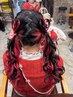 パーティーヘアセット◎髪の毛でつくるリボン、ハートなどを含むヘアセット