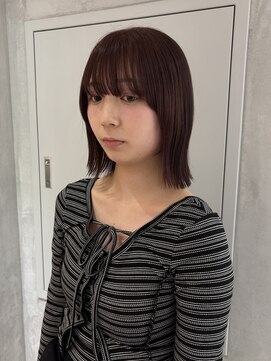 ヨーク(YOKE) 【YOKE】ピンクブラウンダブルカラーカシスピンクブリーチ無し