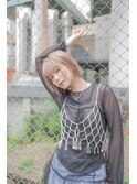 切りっぱなしボブ×ミルクティベージュ
