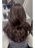 ロングヘアーマロンブラウン髪質改善 松阪美容室