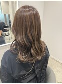 ロング/ハイライト/グレージュ/
