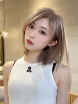 アスター 天神大名店(Aster) 小顔に見えるトレンドヘア/黒髪/オリーブグレー/ココアベージュ