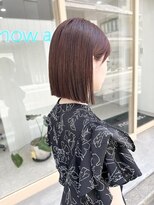 ラッキーヘア 加古川(Lucky Hair)&nbsp;ぱつっとボブ×ピンクブラウン【シン】【ラッキーヘア加古川】