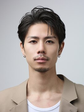 ブラック(BLACK) ハーフバックショート 大人かきあげ ビジネス