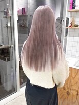 エンネ 新宿(enne)&nbsp;ベージュピンク/レイヤーロング/韓国風/髪質改善/縮毛矯正/新宿