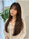 ブリーチなし透明感カラーグレージュケアカラーレイヤー