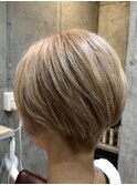 モカブロンド×ショートボブ【LODAT横浜】