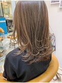 【藤原三知代】春レイヤーラベンダーグレージュ