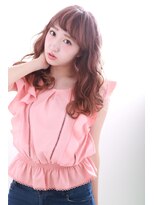 アディクト 東陽町西口(addict)&nbsp;あざと可愛いゆるふわカール＿ピンクベージュ＿ロング［東陽町］