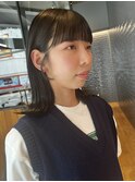 ワイドバングに後れ毛♪