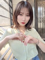 ミンクス 青山店(MINX)&nbsp;【MINX清水豊】レイヤーボブ　顔まわりレイヤー　ミディアムボブ