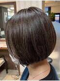 大人可愛い20代30代40代 ハイライト アッシュブラウン 艶感◎