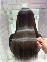 ロンドルーチェ 心斎橋(Lond luce)&nbsp;ダークアッシュ/ミディアムレイヤーカット［髪質改善/縮毛矯正］