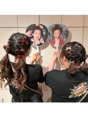 ヘアセットヘアメイクお呼ばれヘアライブ量産コンサートアレンジ
